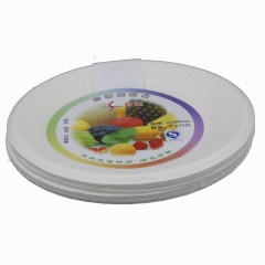 舒润  一次性餐具 可降解纸碟 6寸15.5cm 10只装