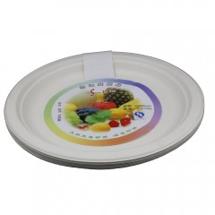 舒润 一次性餐具 可降解纸碟9寸23cm 10只装