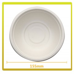 舒润  一次性可降解大纸碗 155mm 500ml 10只