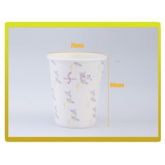 舒润 特硬型纸杯(218ml)*50白底型花图案颜色随机