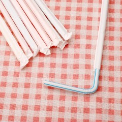 宜洁 吸管一次性独立包装弯头细儿童孕妇喝水牛奶果汁可乐