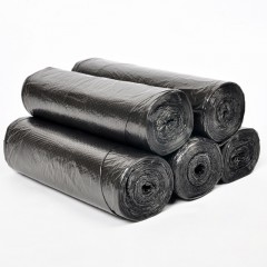 宜洁 5卷加厚垃圾袋全新料黑色厨房卫生间家用塑料袋中大号45*50cm Y-9711