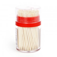 宜洁 600只牙签一次性单头细环保竹牙签子餐厅酒店家用3筒装Y-9747