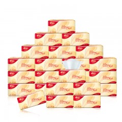 心相印 130抽24包红悦抽纸原生木浆软抽3层卫生纸厕纸巾