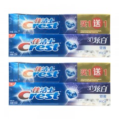 佳洁士 双效炫白牙膏210克6份 crest防蛀亮白牙齿薄荷120+90克