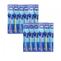 佳洁士 三重护理牙刷组合 耐用软毛crest三重牙刷颜色混发洁齿