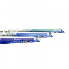 佳洁士 弹性护龈牙刷中毛六支装 crest锯齿波浪弹性牙刷柄护龈