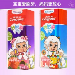 高露洁 儿童牙膏 妙妙刷牙膏 换牙期香香草莓+蜜桃奶香