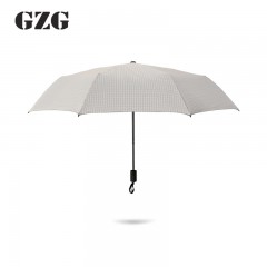 GZG 格子雨伞折叠太阳伞女黑胶铅折叠晴雨遮阳伞创意防紫外