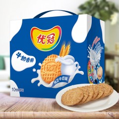优冠 饼干牛奶香脆原味1000g早餐下午茶零食礼盒礼包吃货礼物