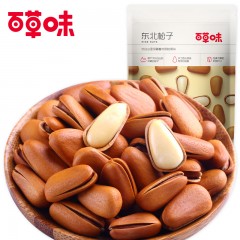 百草味 东北松子100g坚果干果炒货手剥开口松子年货休闲零食小吃