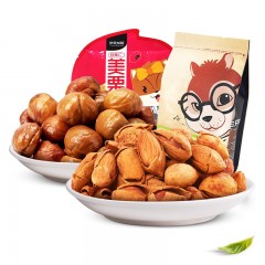 三只松鼠 坚果零食335g组合手剥巴旦木235g无壳甘粟仁板栗100g