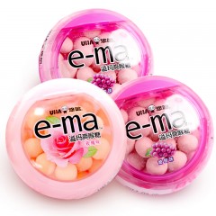 UHA/悠哈 味觉糖e-ma溢玛爽喉糖33g*3盒 爽喉糖润喉糖香体糖果