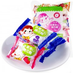 不二家 水果夹心棉花糖 散装300g 草莓蓝莓芒果味婚庆喜糖果零食