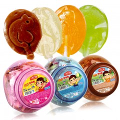 不二家 棒棒糖桶装375g/60支休闲零食儿童糖果棒棒糖零食礼包