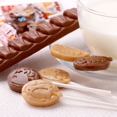 不二家 牛奶棒棒糖116g20支装  奶茶+巧克力牛奶味  糖果休闲零食