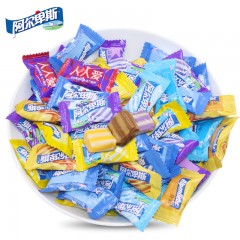 阿尔卑斯 软糖500g散装香软牛奶混合口味婚庆喜糖零食水果糖果