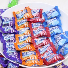 阿尔卑斯 糖果牛奶硬糖散装500g棒棒糖混合水果味糖果喜糖小零食