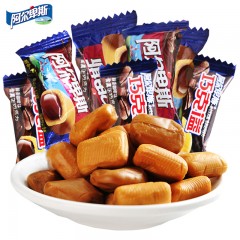 阿尔卑斯 巧克溢夹心太妃糖巧克力香软糖糖果喜糖500g散装