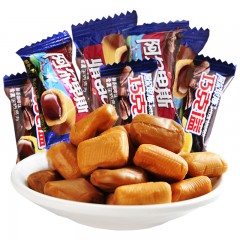 阿尔卑斯 巧克溢夹心太妃糖巧克力香软糖糖果喜糖500g散装