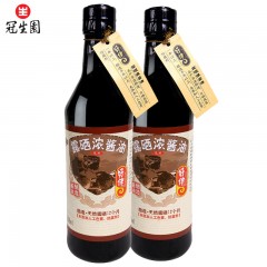 冠生园 好伴牌 露晒浓酱油 508ml*2瓶组合 玻璃瓶装