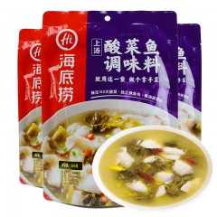 海底捞 火锅底料 上汤酸菜鱼调料酸辣底料360g×3袋 水煮鱼调料