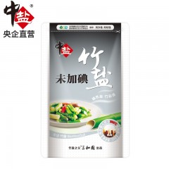 中盐 三和园无碘竹盐×8袋+中盐未加碘茶卡大青盐×8袋