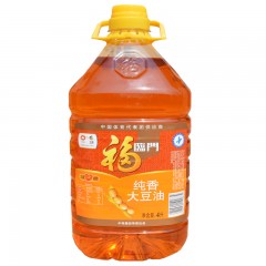 福临门 纯香大豆油植物油4L黄色油黄豆油烧烤炒菜食用油