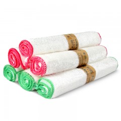 利临 竹纤维洗碗布不易掉毛厨房抹布加厚吸水清洁洗碗巾不易沾油百洁布 4片