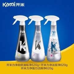 开米 浴室净620g*1+开米厨房油垢净620g*1+开米洁厕净620g*1组合装