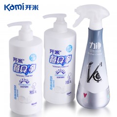 开米 无毒无香型餐具净1kg*2+开米厨房油垢净强力油污620g*1组合装