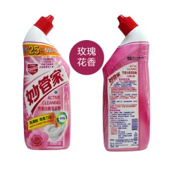 妙管家 芳香洁厕清洁剂750g玫瑰花香台湾进口洁厕液马桶清洁剂