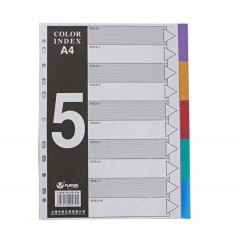 富得快 FD500 塑料 5页彩色分类纸 分页纸 PVC隔页纸 文件索引纸