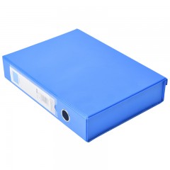 正彩 多功能档案盒A4文件盒带夹子资料收纳盒子3寸加厚侧面标签塑料皮面