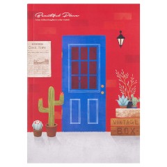 得力 JA560-03胶装本记事本软面抄笔记本学生文具用品