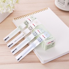 得力 A754中性笔替芯学生用笔水笔按动笔替芯0.5mm全针管