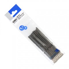 得力 6959圆珠笔替芯0.7mm蓝色笔芯按动型得力文具 10支装