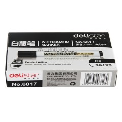 得力 6817白板笔 水性可擦白板笔 易擦 黑板书写笔儿童画板笔办公