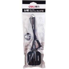 得力 台笔中性笔办公水笔固定笔桌笔签字笔粘贴桌面柜台服务台6796