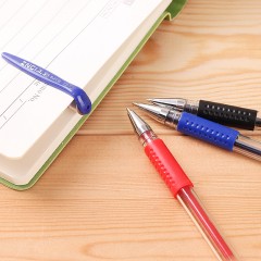 正彩 中性笔黑蓝红色笔芯水性笔0.5mm碳素签字笔黑色水笔