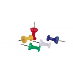 得力 0021彩色工字钉 美式图钉 按钉 素描书写图钉 安全易用图钉