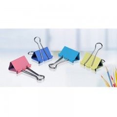 杰丽 斯彩色长尾夹8551 51mm 票据夹 长尾票夹 筒装12只