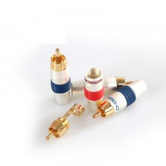 秋叶原 莲花音频接线头镀金RCA接线头 莲花音频接头 Q-910/QS6043