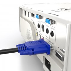 山泽 高纯度无氧铜VGA线公对公 电脑连接投影仪转换线5/15/20米