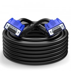 山泽 高纯度无氧铜VGA线公对公 电脑连接投影仪转换线5/15/20米