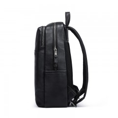 皮尔卡丹 真皮双肩包男 张亮联名同款男士背包 绣花背包男 双肩包