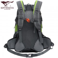 七匹狼登山包双肩男 防水运动背包双肩包男女户外野营徒步旅行包