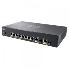 CISCO/思科 SG350-10P-K9-CN  8口千兆以太网交换机