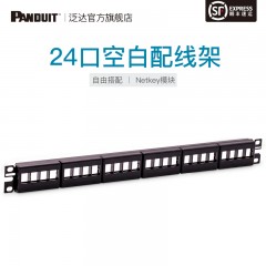 Panduit泛达网络配线架NKFP24Y网线模块机柜理线架六类24口配线架