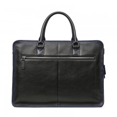 皮尔卡丹  真皮横款商务单肩斜挎包手提包 J8A105-030101A